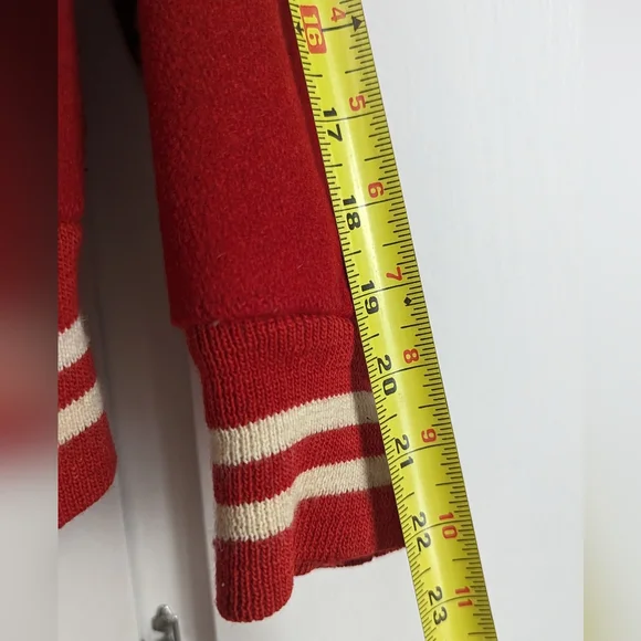 Vintage Cheerleader Varsity Wool Jacket - Red - Picture 11 of 16